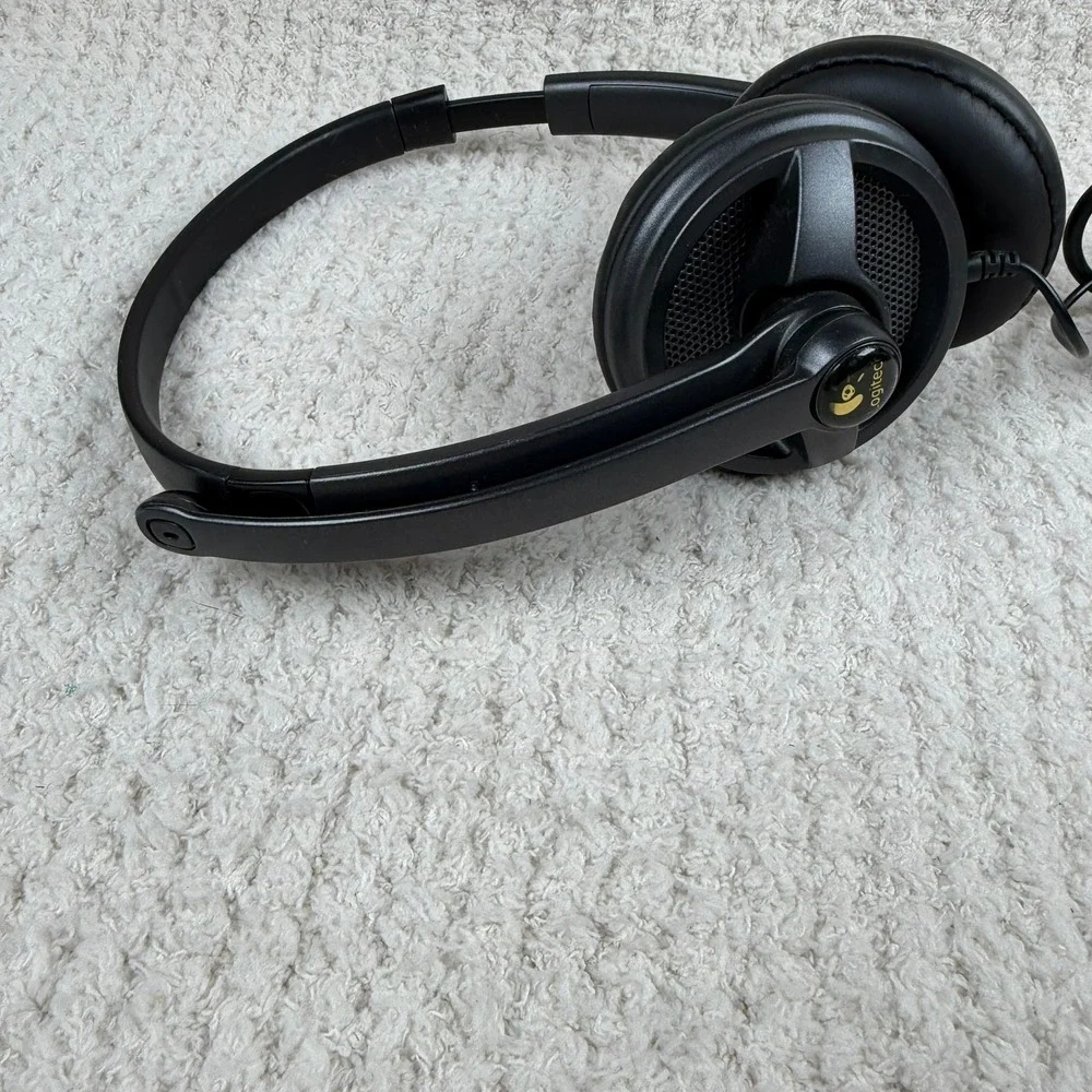 Logitech USB Headset A-0374A Black Wired On-Ear Headphones Microphone‎ Tested